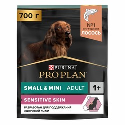 Pro Plan Opti Derma Small Mini сухой корм для взрослых собак мелких и карликовых пород при чувствительной коже с лососем - 700 г
