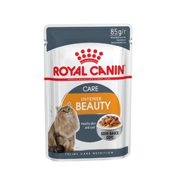 Royal Canin Intense Beauty полнорационный влажный корм для взрослых кошек с чувствительной кожей или проблемной шерстью, кусочки в соусе, в паучах - 85 г