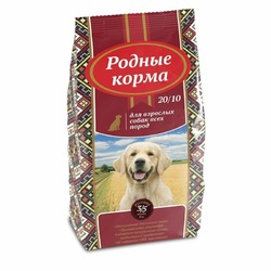 Родные корма 20/10 сухой корм для собак, с курицей - 10 кг