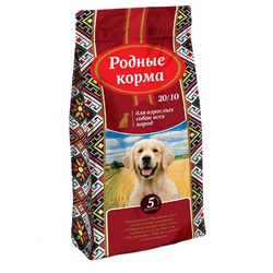 Родные корма сухой корм для взрослых собак всех пород - 5 русских фунтов (2,045 кг)