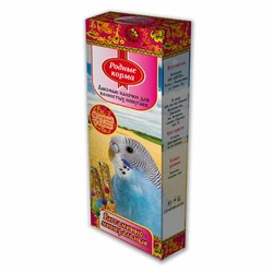 Родные корма лакомство для попугаев, зерновая палочка с витаминами и минералами - 45 г, 2 шт
