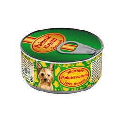 Родные корма Знатные влажный корм для собак, с ягненком, кусочки в желе, в консервах - 100 г