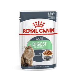 Royal Canin Digest Sensitive полнорационный влажный корм для взрослых кошек с чувствительным пищеварением, кусочки в соусе, в паучах - 85 г