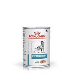 Royal Canin Hypoallergenic полнорационный влажный корм для взрослых собак при пищевой аллергии или непереносимости, диетический, паштет, в консервах - 400 г