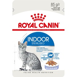 Royal Canin Indoor Sterilised полнорационный влажный корм для взрослых кошек, кусочки в желе, в паучах - 85 г