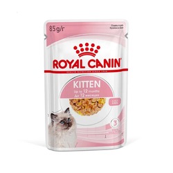 Royal Canin Kitten Jelly полнорационный влажный корм для котят в период второй фазы роста до 12 месяцев, кусочки в желе, в паучах - 85 г
