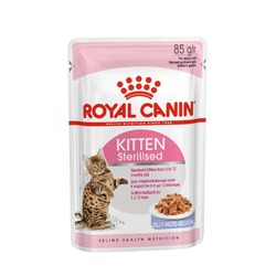 Royal Canin Kitten Sterilised полнорационный влажный корм для стерилизованных котят, кусочки в желе, в паучах - 85 г