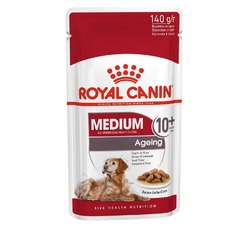 Royal Canin Medium Ageing 10+ полнорационный влажный корм для пожилых собак средних пород, кусочки в соусе, в паучах - 140 г