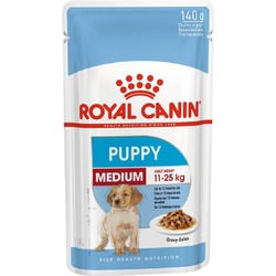 Royal Canin Medium Puppy полнорационный влажный корм для щенков средних пород, кусочки в соусе, в паучах - 140 г