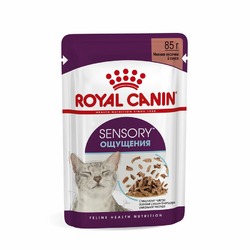 Royal Canin Sensory Ощущения полнорационный влажный корм для взрослых кошек стимулирующий рецепторы ротовой полости, кусочки в соусе, в паучах - 85 г