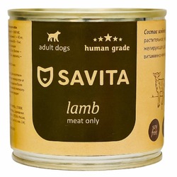 Savita влажный корм для собак, с ягненком, в консервах- 240 г