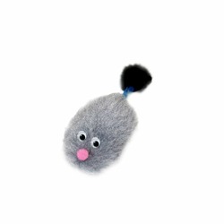 Semi игрушка для кошек, мышь с трубочкой-хвостом из норки, серая