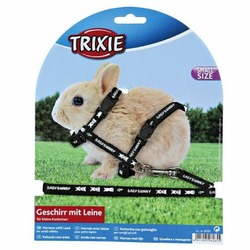 Шлейка Trixie для крольчат с поводком 8 мм/1,20 м нейлоновая с рисунком 15 - 30 см