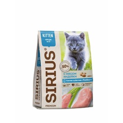 Sirius сухой корм для котят с индейкой - 0,4 кг
