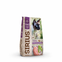 Sirius сухой корм для стерилизованных кошек с индейкой и курицей