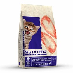 Statera сухой сбалансированный корм для котят до 12 месяцев с цыпленком - 3 кг