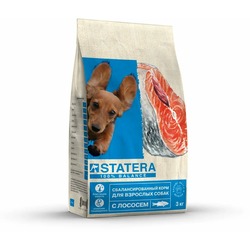 Statera полнорационный сухой корм для собак, с лососем - 3 кг