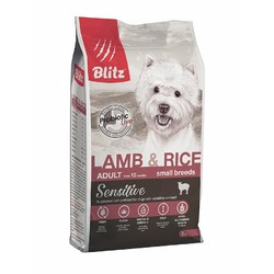 Blitz Sensitive Adult Small Breeds Lamb & Rice полнорационный сухой корм для собак мелких пород, с ягненком и рисом - 2 кг