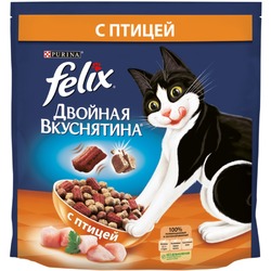 Felix Двойная вкуснятина сухой корм для взрослых кошек с птицей - 1,5 кг