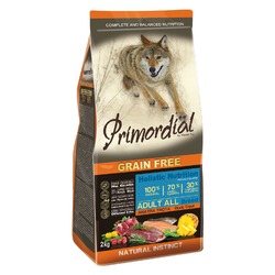 Сухой корм Primordial для собак мелких пород беззерновой с форелью и уткой - 2 кг