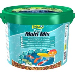 Корм Tetra Pond MultiMix для прудовых рыб (гранулы, хлопья, таблетки, гаммарус)