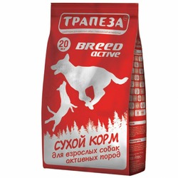 Трапеза Breed Active сухой корм для собак с высокой активностью, с говядиной - 20 кг