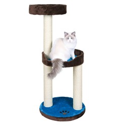Trixie Домик для кошки Lugo, 103 см, плюш, коричневый/синий