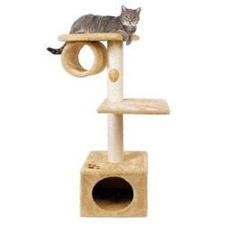 Trixie Домик для кошки San Fernando, 106 см, плюш, бежевый