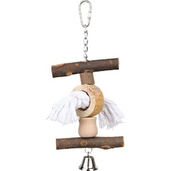 Trixie игрушка для птиц с колокольчиком и веревочкой - 20 см