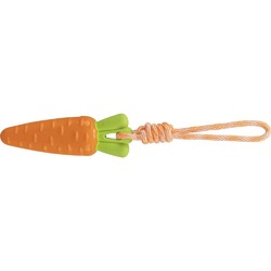 Trixie игрушка "Морковка на веревке" для собак, TPR - 20 см, 39 см