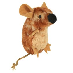Trixie Игрушка Мышь, 8 см,с пищалкой, плюш, коричневый