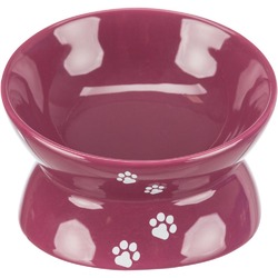 Trixie миска для кошек, эргономичный дизайн, керамика, ягодный - 0.15 л, 13 см