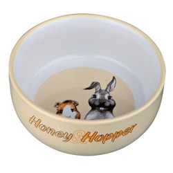 Trixie Миска керамическая с рисунком Honey & Hopper, 250 мл/ф 11 см