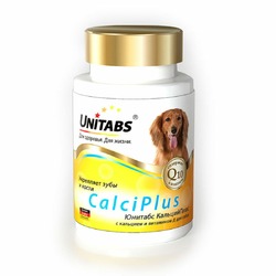 Unitabs CalciPlus с Q10 для собак 100 таб
