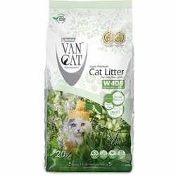 Van Cat наполнитель для кошек, 100% натуральный, комкующийся, без пыли, без запаха гранулы 0,5 мм – 4,0 мм - 20 кг