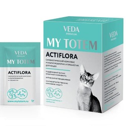 Veda My Totem Actiflora мультипробиотик и пребиотик для кошек, синбиотический комплекс