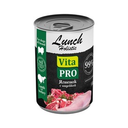 Vita Pro Lunch влажный корм для взрослых собак, с ягненком и индейкой, в консервах - 400 г