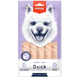 Wanpy Dog лакомство для собак, нежное пюре из утки - 70 г