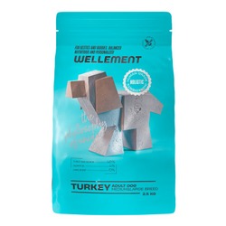 Wellement сухой корм для собак средних и крупных пород, с индейкой - 2,5 кг