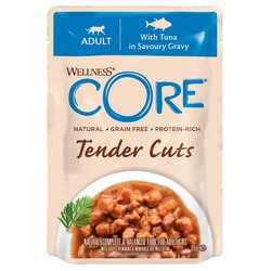Сore Tender Cuts влажный корм для кошек, из тунца, кусочки в соусе, в паучах - 85 г