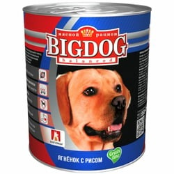Зоогурман Big Dog Grain Line влажный корм для собак, фарш из ягненка с рисом, в консервах - 850 г