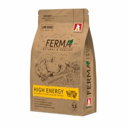 Зоогурман Ferma High Energy сухой корм для собак мелких и средних пород, с индейкой, телятиной и ягненком - 1,5 кг