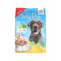 Зоогурман Jolly Dog полнорационный сухой корм для собак, с мясным ассорти - 3 кг