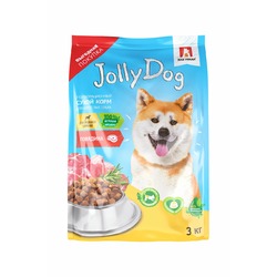 Зоогурман Jolly Dog полнорационный сухой корм для собак, с говядиной - 3 кг