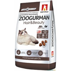 Зоогурман Hair & Beauty полнорационный сухой корм для кошек, для кожи и шерсти, с птицей