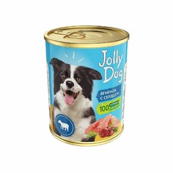 Зоогурман Jolly Dog влажный корм для собак, фарш из ягненка и сердца, в консервах - 350 г