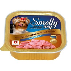 Зоогурман Smolly Dog влажный корм для собак мелких и средних пород, фарш из телятины, в ламистерах - 100 г