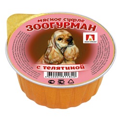 Зоогурман Мясное суфле влажный корм для собак мелких и средних пород, суфле с телятиной, в ламистерах - 100 г