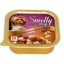 Зоогурман Smolly Dog влажный корм для собак мелких и средних пород, фарш из ягненка и сердца, в ламистерах - 100 г