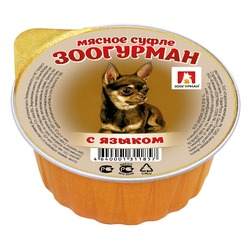 Зоогурман Мясное суфле влажный корм для собак мелких и средних пород, суфле с языком, в ламистерах - 100 г